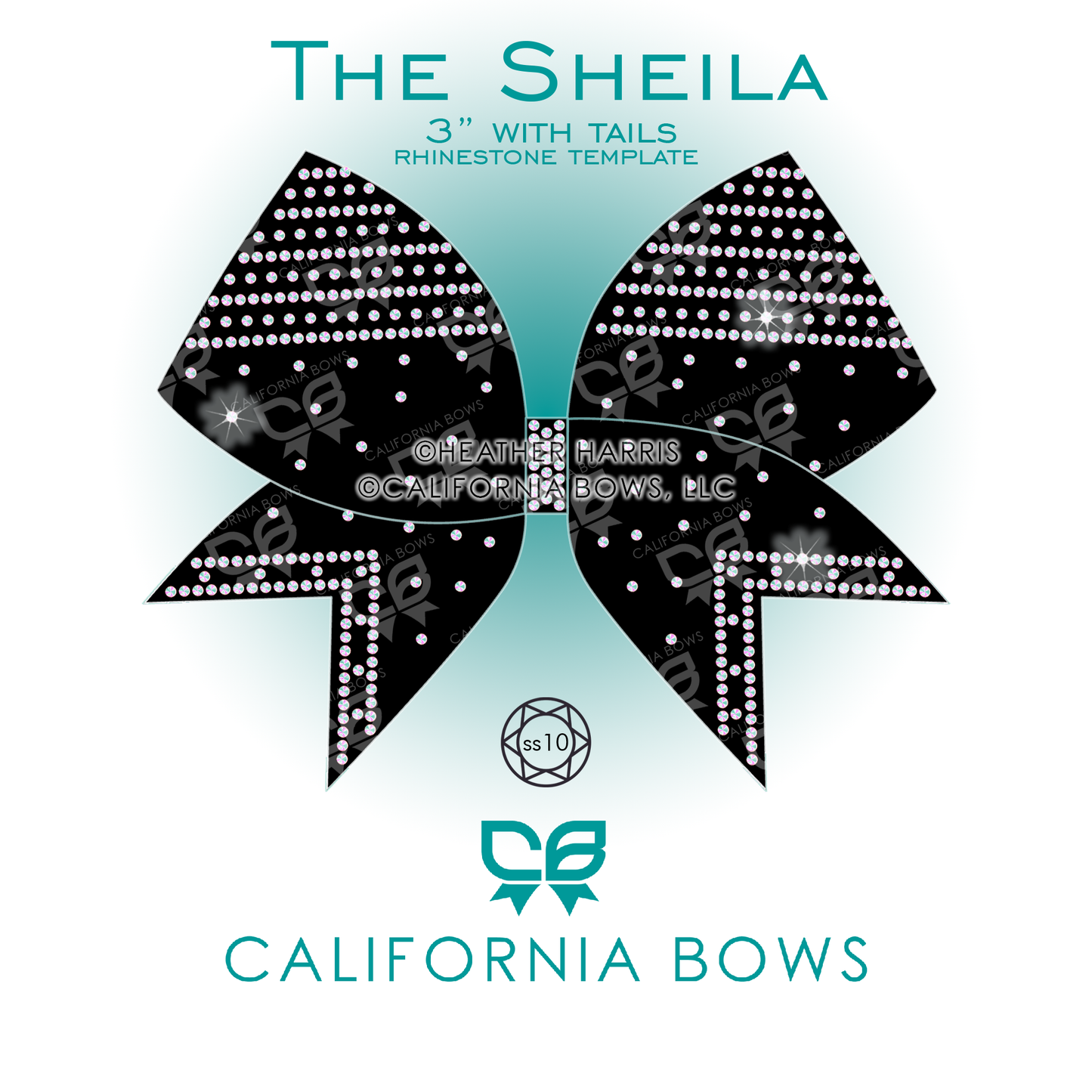 Sheila 3" Bow Rhinestone Template Download