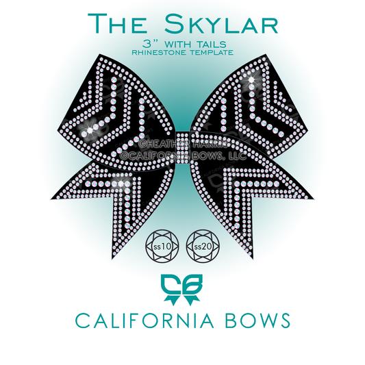 Skylar 3" Bow Rhinestone Template Download