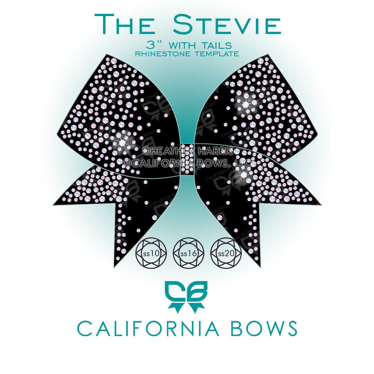 Stevie 3" Bow Rhinestone Template Download
