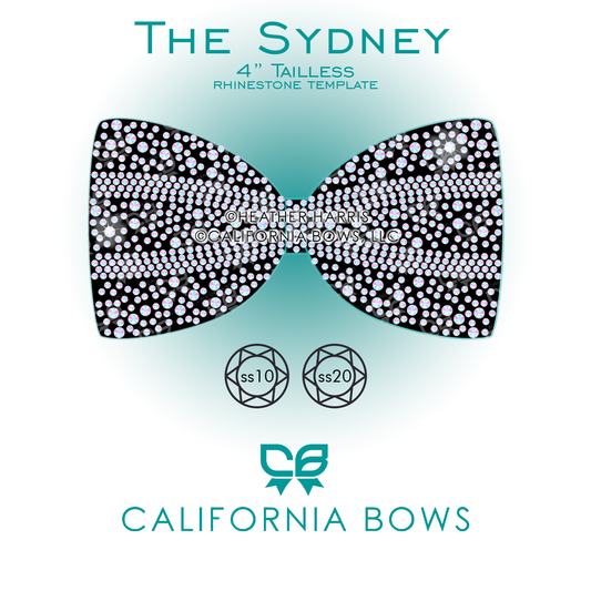 Sydney 4" Tailless Bow Rhinestone Template Download