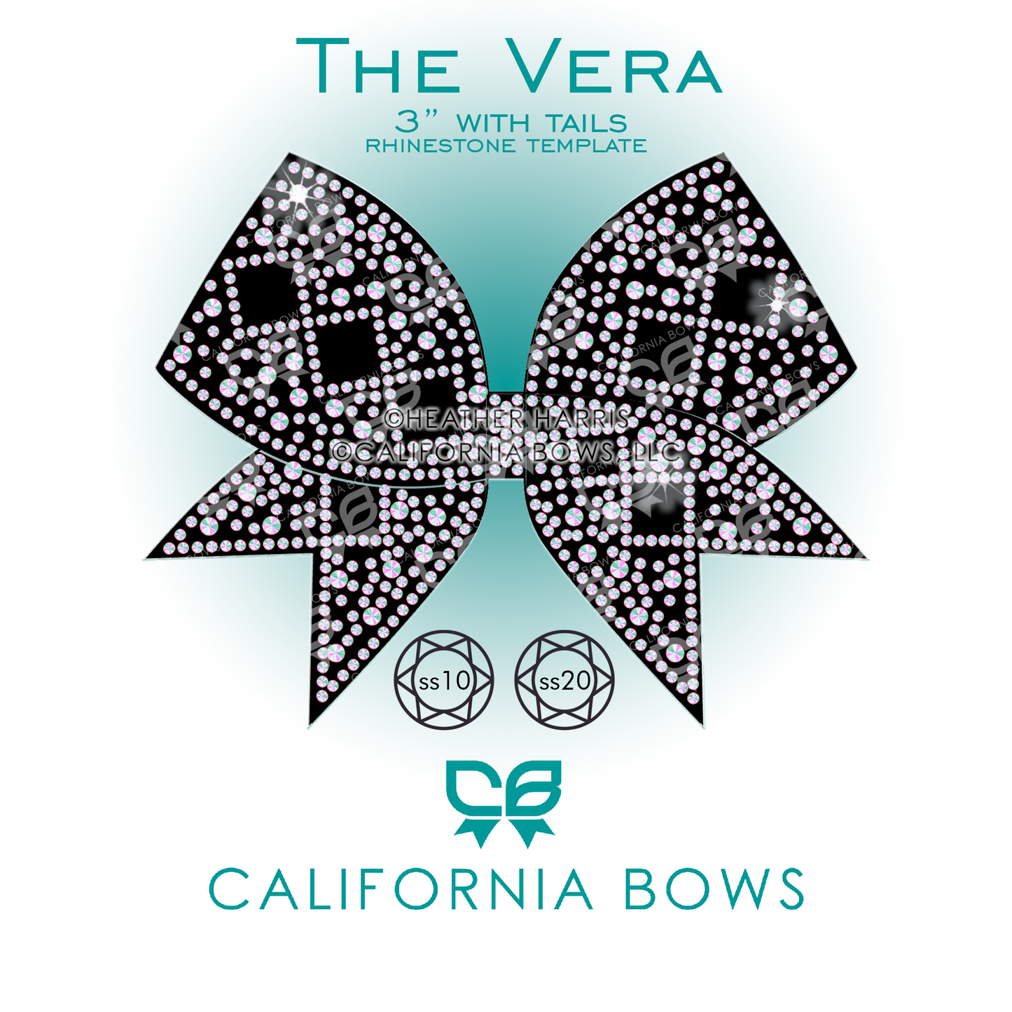 Vera 3" Bow Rhinestone Template Download