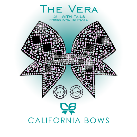 Vera 3" Bow Rhinestone Template Download