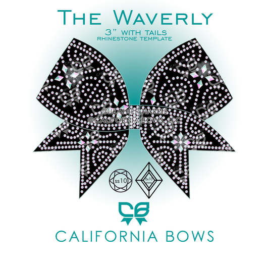 Waverly 3" Bow Rhinestone Template Download