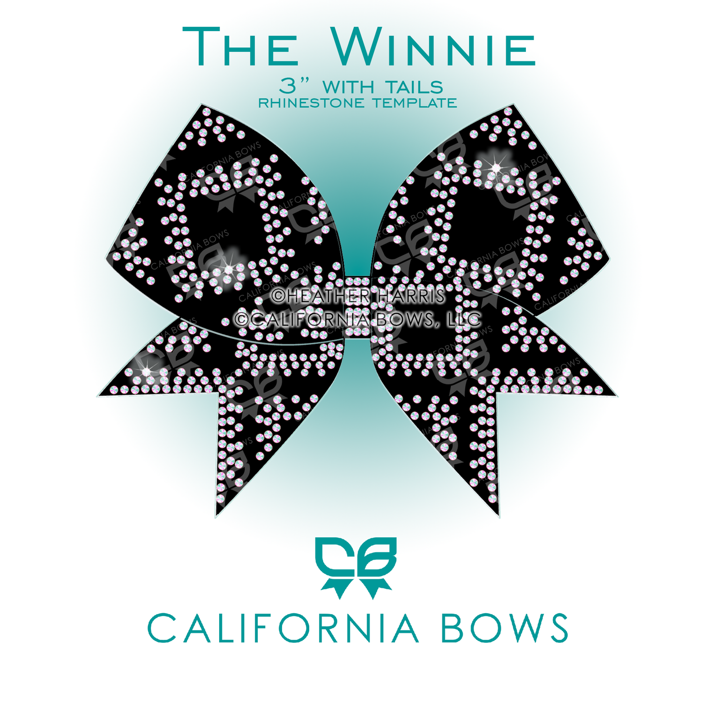 Winnie 3" Bow Rhinestone Template Download