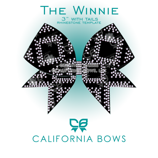 Winnie 3" Bow Rhinestone Template Download