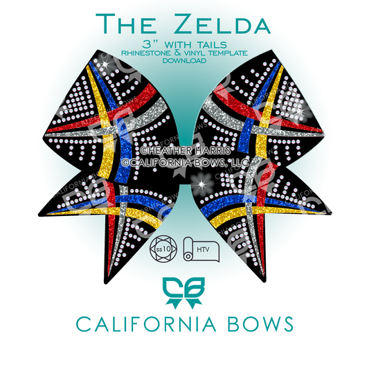 Zelda 3" Bow Rhinestone Vinyl Template Download